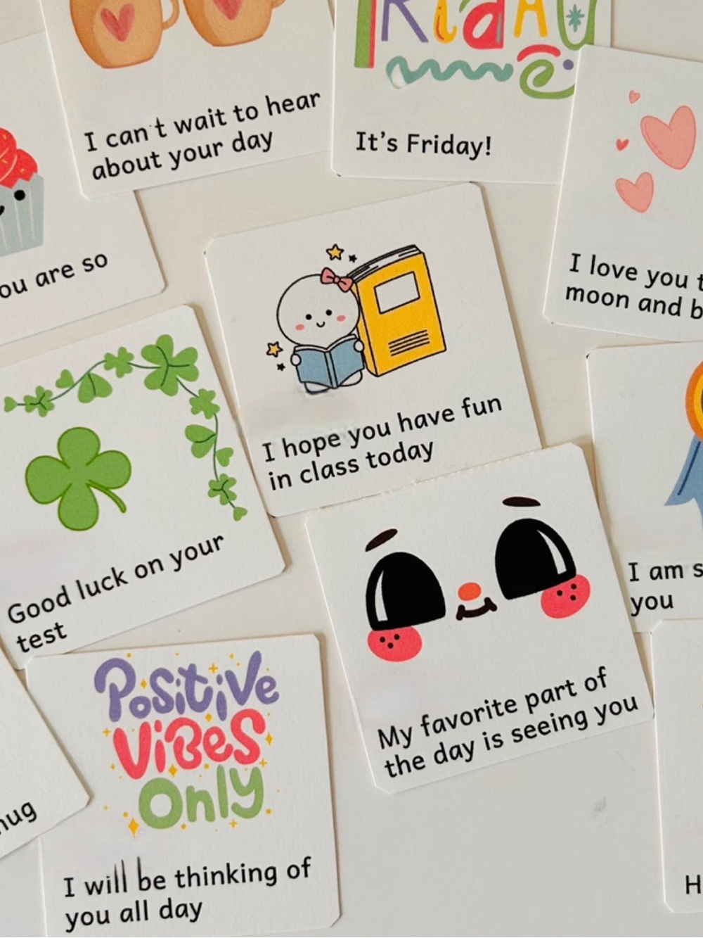 Lunch Box Notes Positive Encouragement Cards Motivational NWT